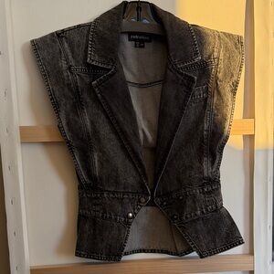 Retrofete Black Denim Vest Top